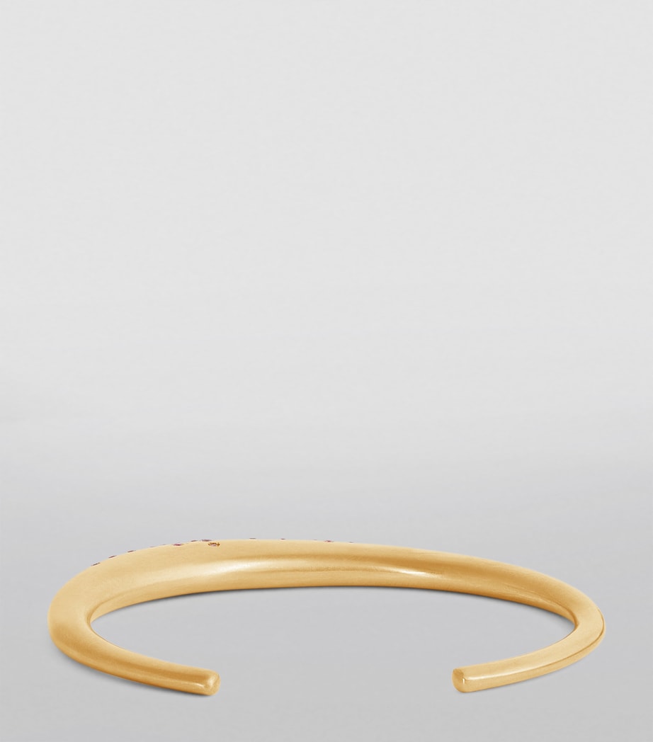 Thin Yellow Gold and Pink Sapphire My Muse Urban Bangle