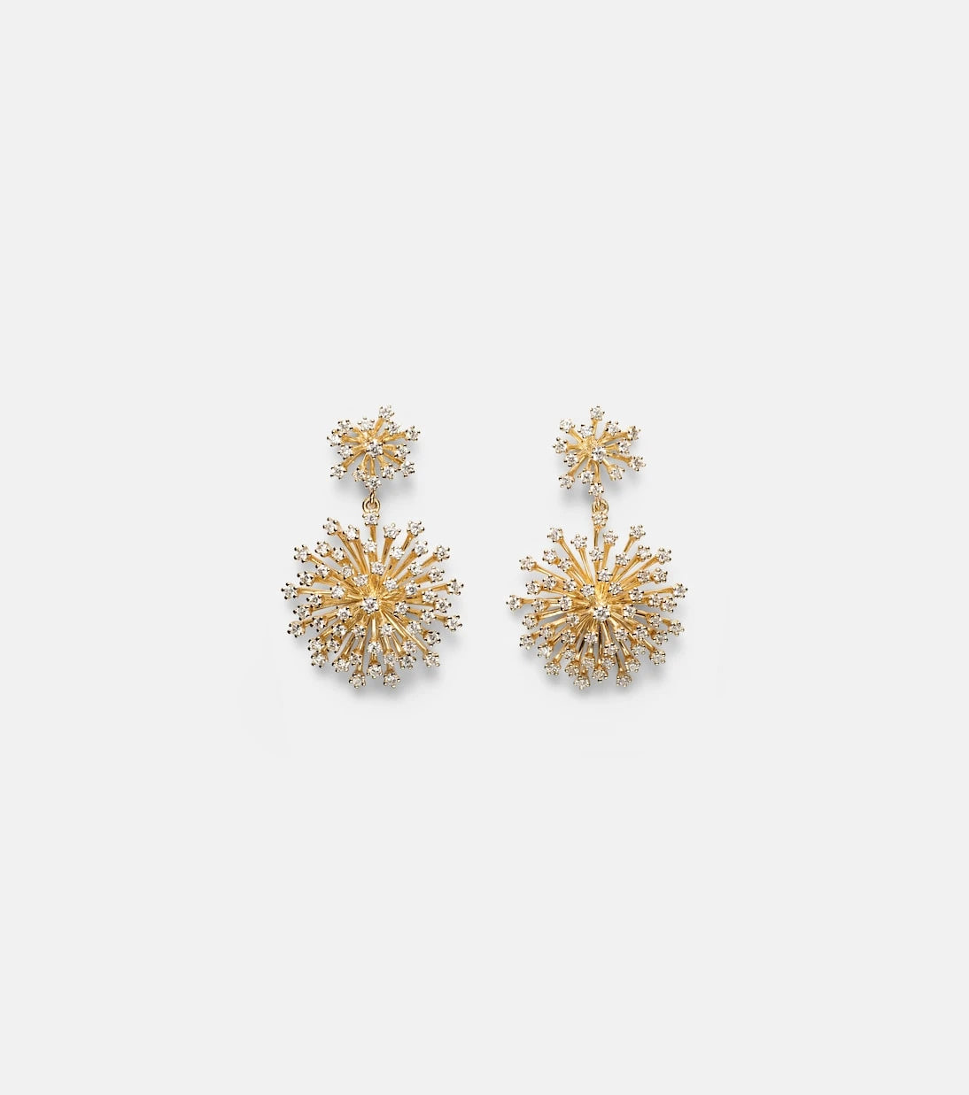Sydney Evan - Burst 14kt gold drop earrings with diamonds