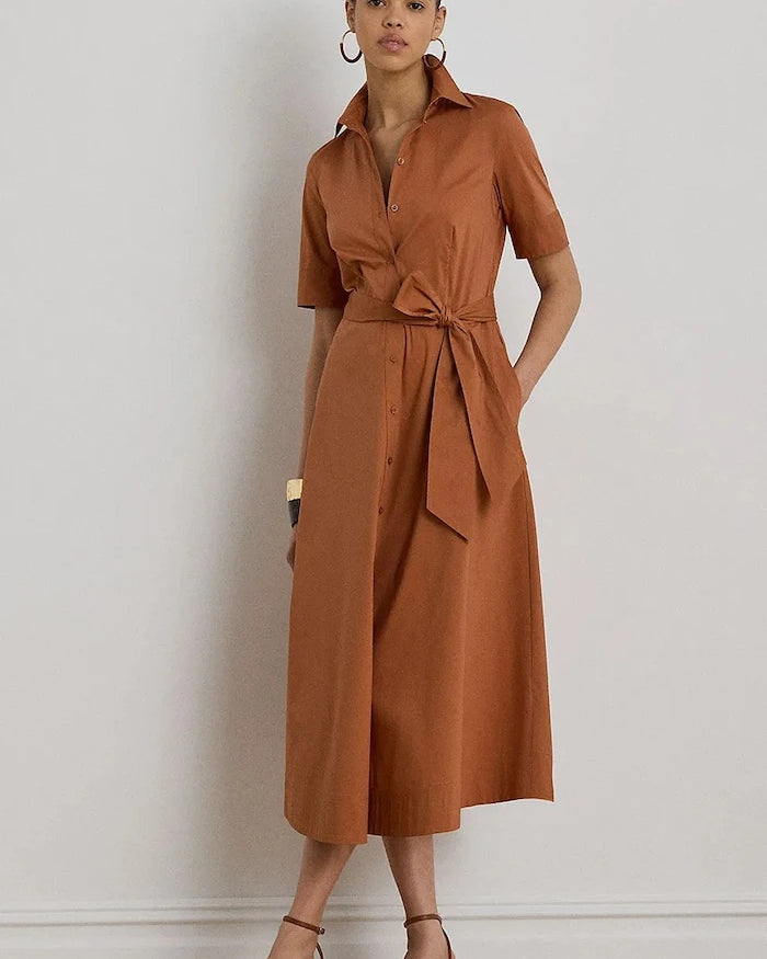 Lauren Ralph Lauren pamuklu gömlek elbise