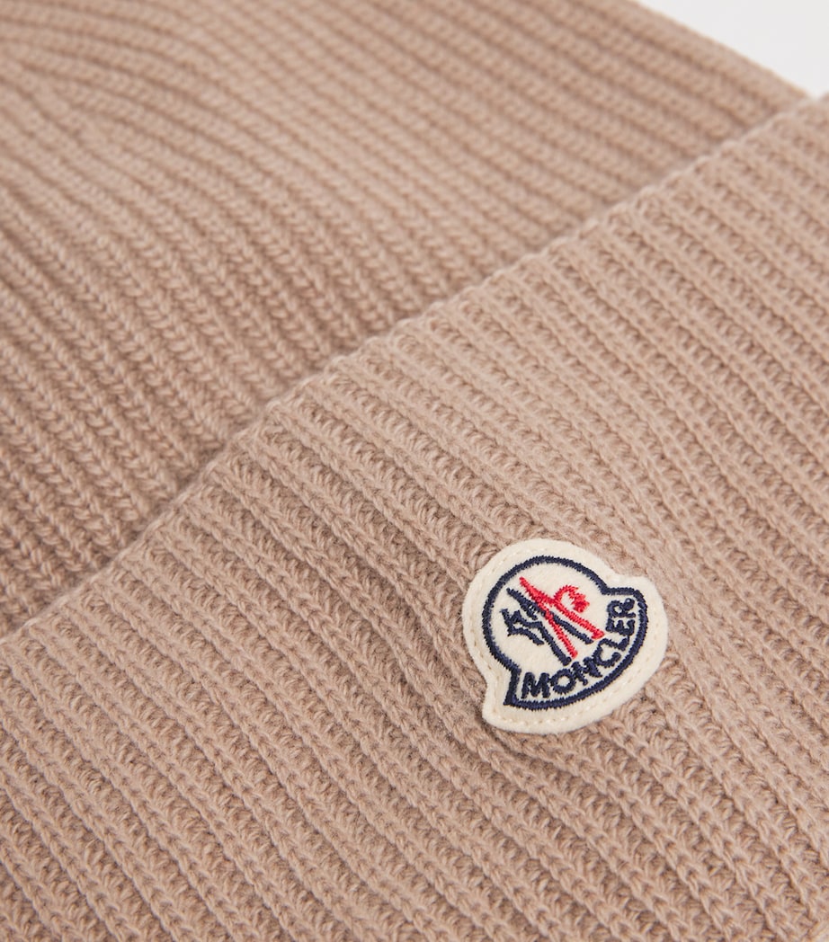 Nude Wool Logo Beanie