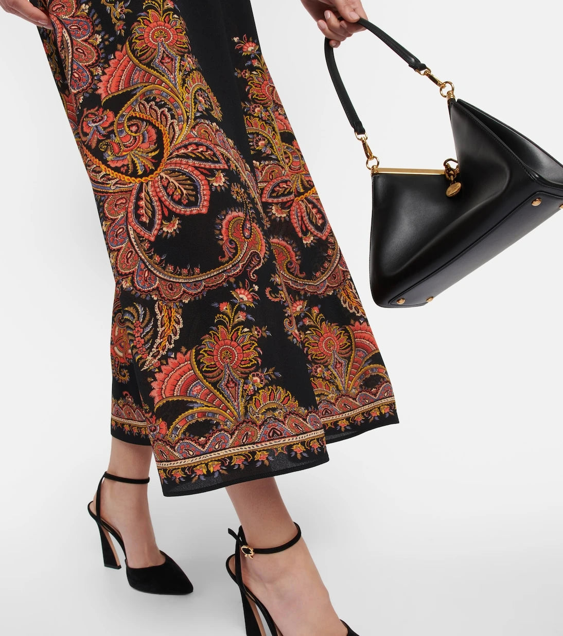 Etro - فستان ميدي بنقشة البيزلي