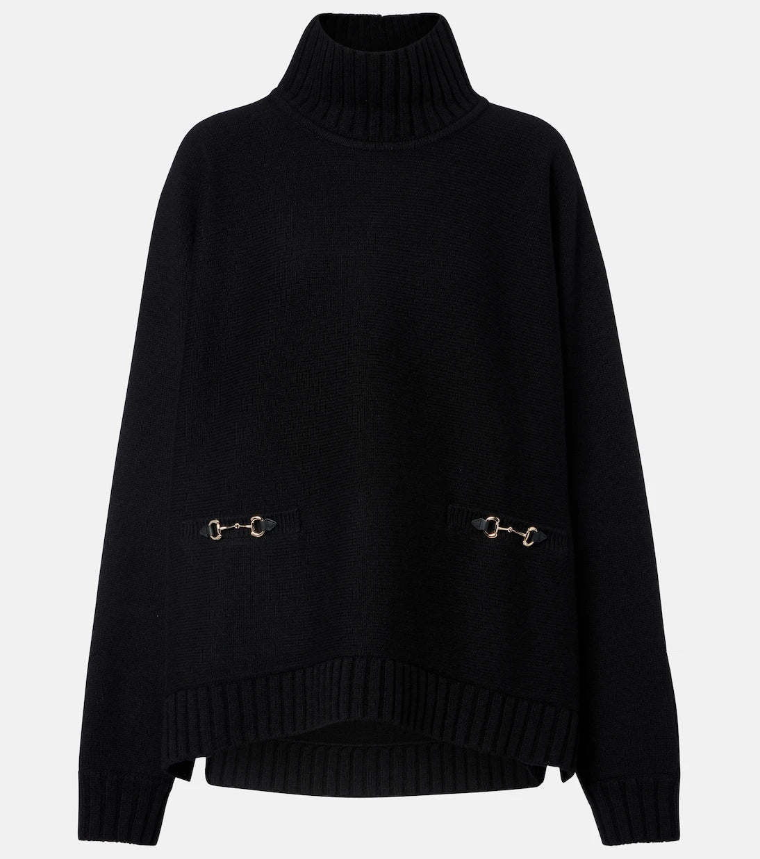 Gucci - Horsebit wool-blend turtleneck sweater