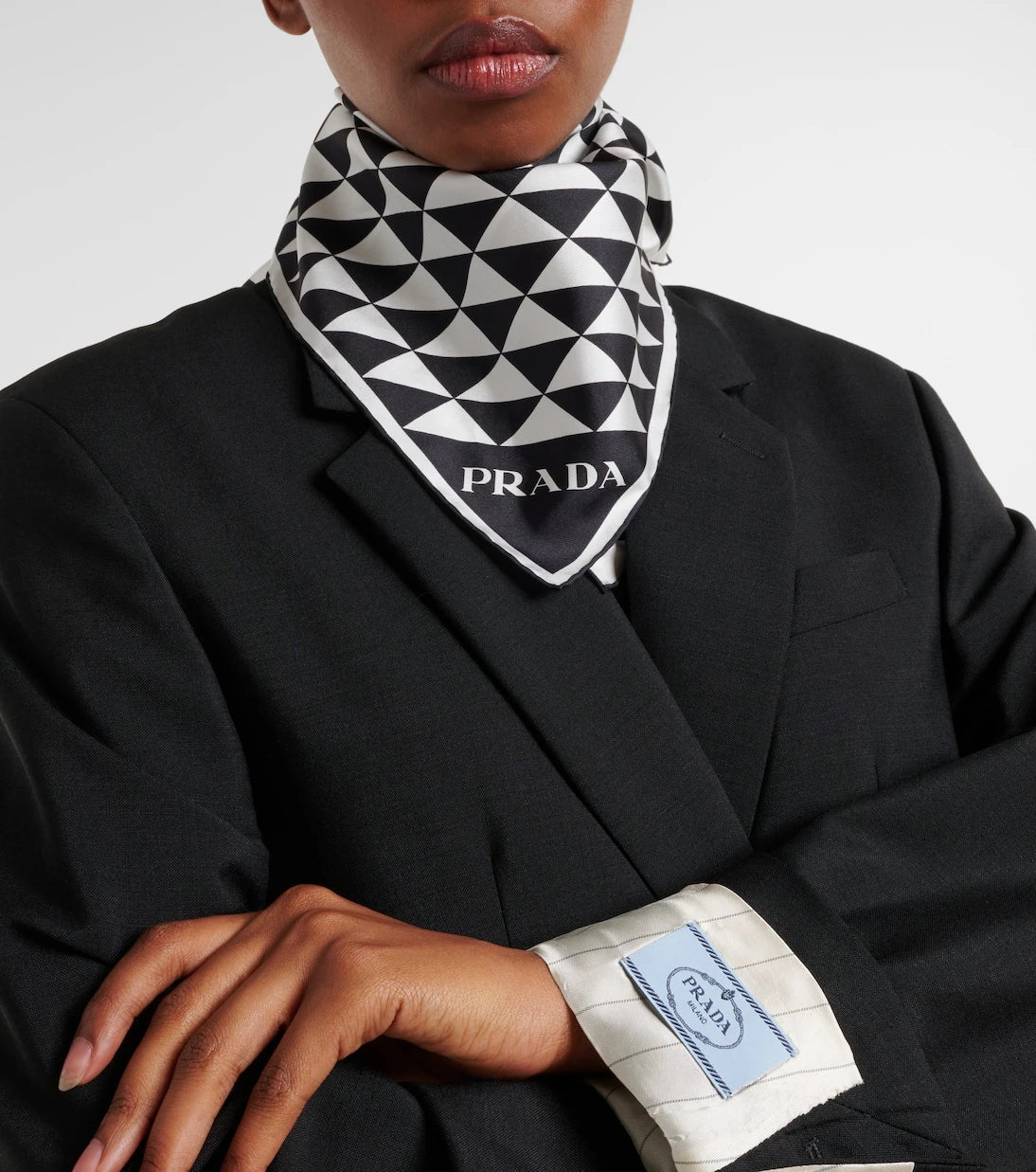 Prada - Printed silk twill scarf