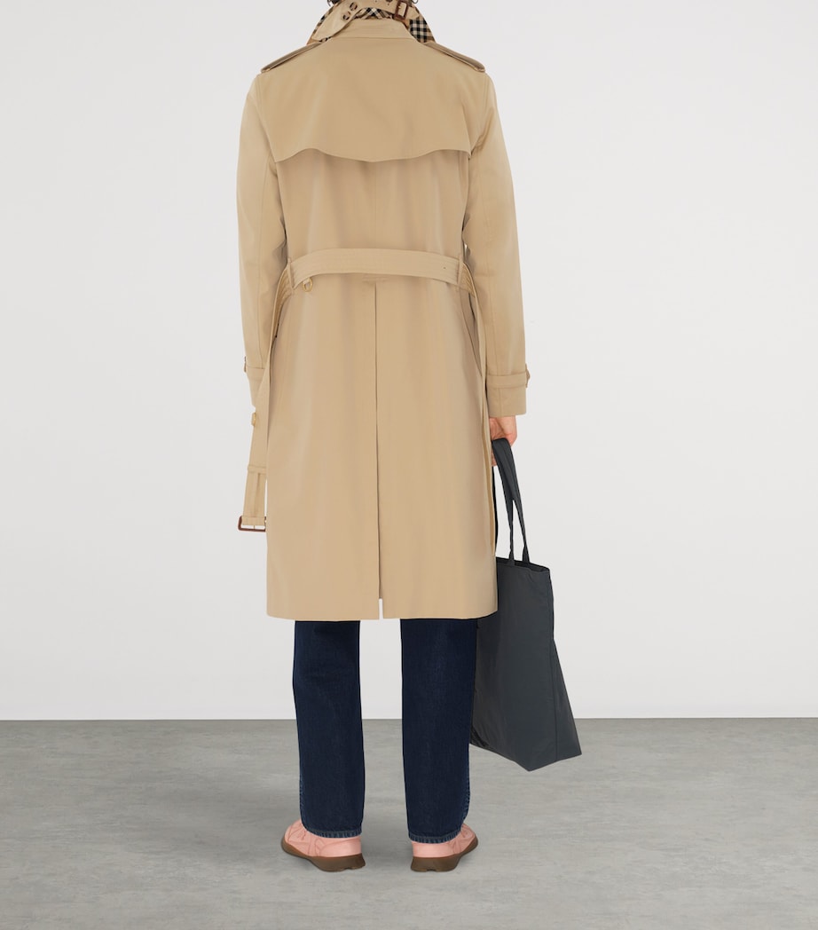 Burberry Beige Long Kensington Heritage Trench Coat