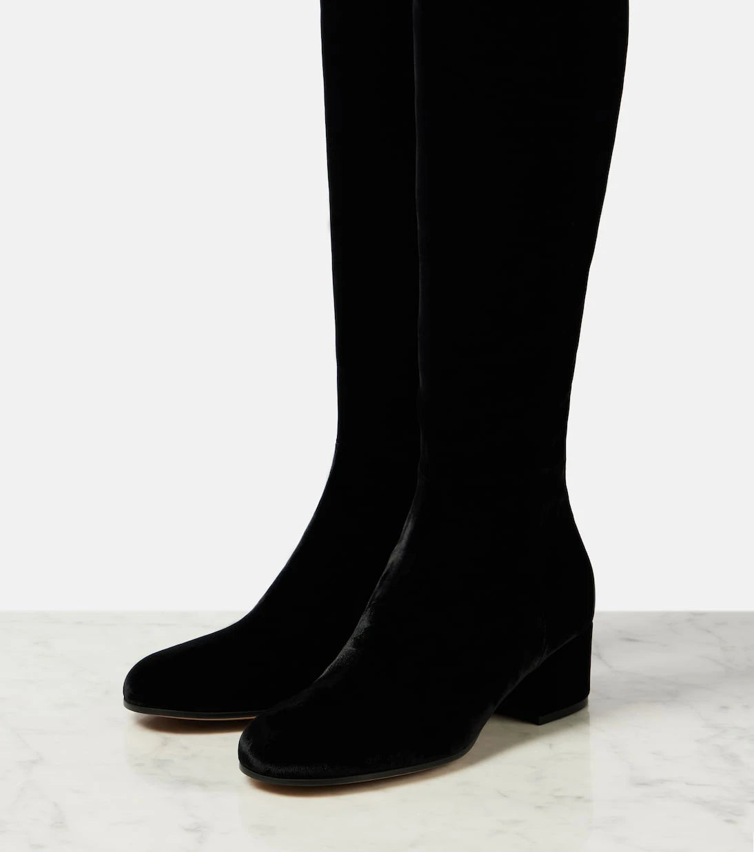 Gianvito Rossi - Joelle 45 velvet knee-high boots