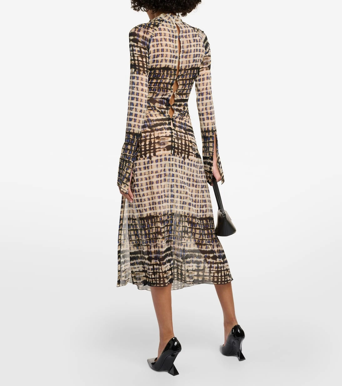 KNWLS - Snake-print silk-blend midi dress