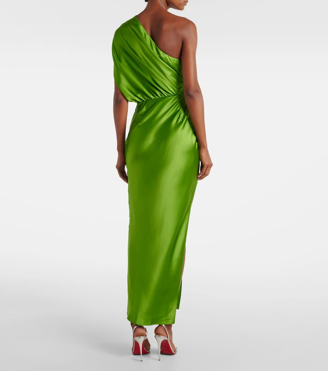 The Sei - Draped one-shoulder silk maxi dress