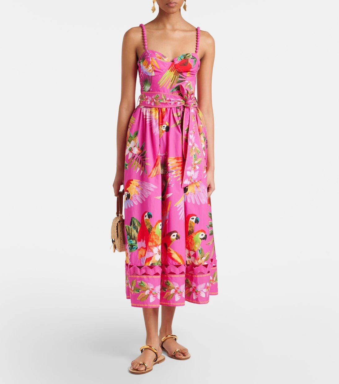 Farm Rio - Printed cotton midi dress