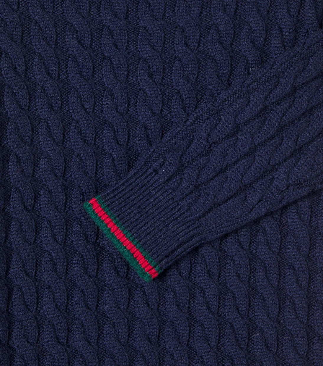 Gucci Kids - سويتر صوف كابلي مخطط بشعار ويب