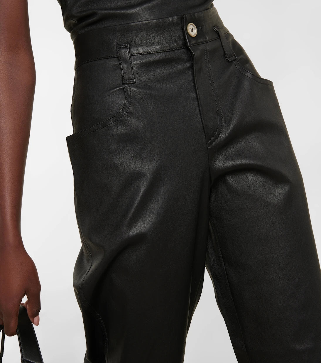 Stouls - Cassidy high-rise wide-leg suede pants