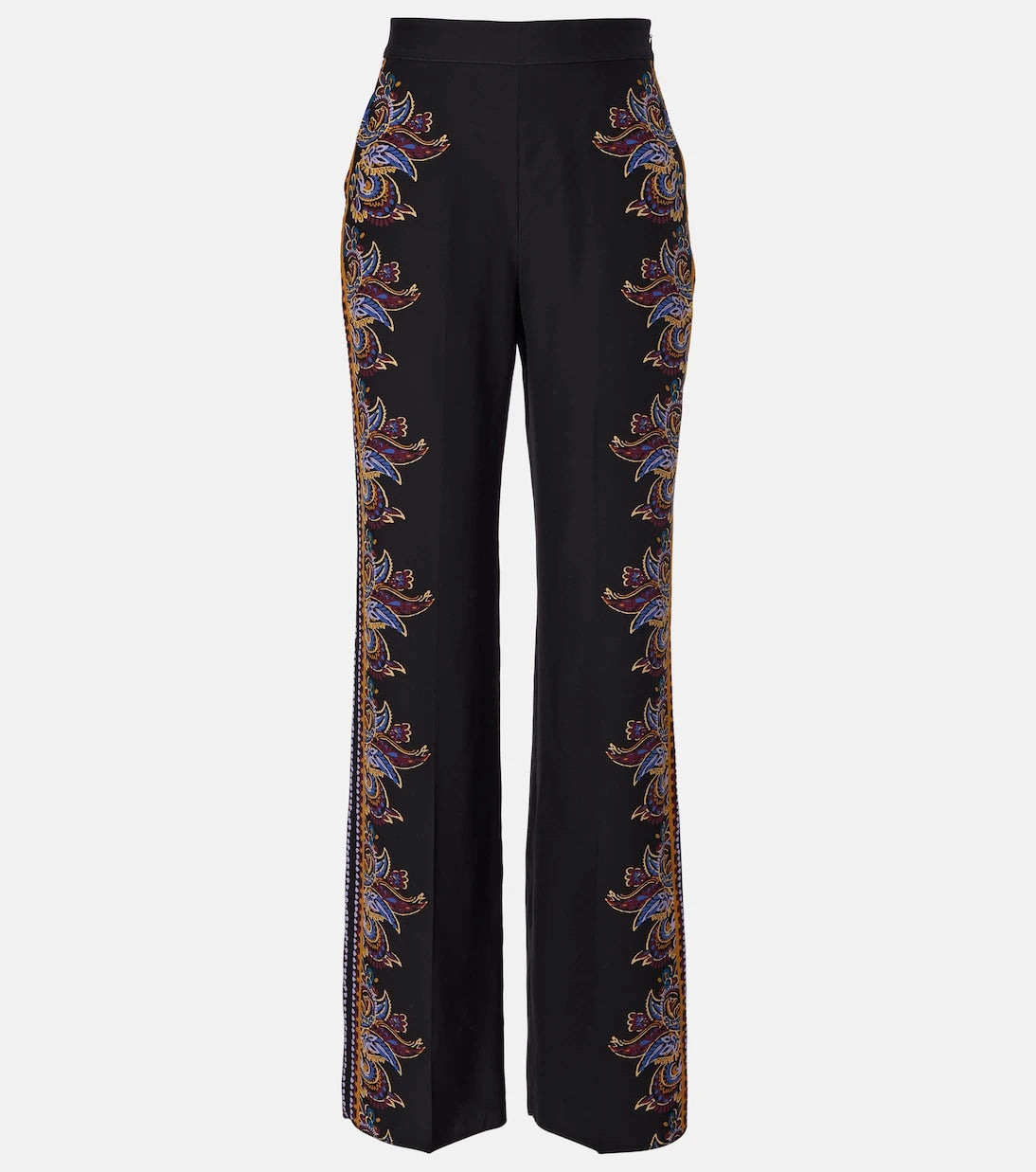 Etro - Paisley silk wide-leg pants