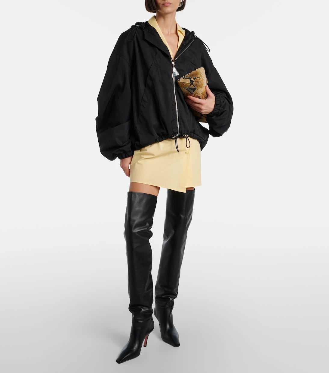 Amina Muaddi - Jamie 80 leather over-the-knee boots