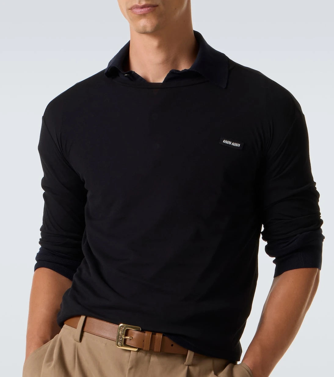 Miu Miu - Logo cotton jersey T-shirt