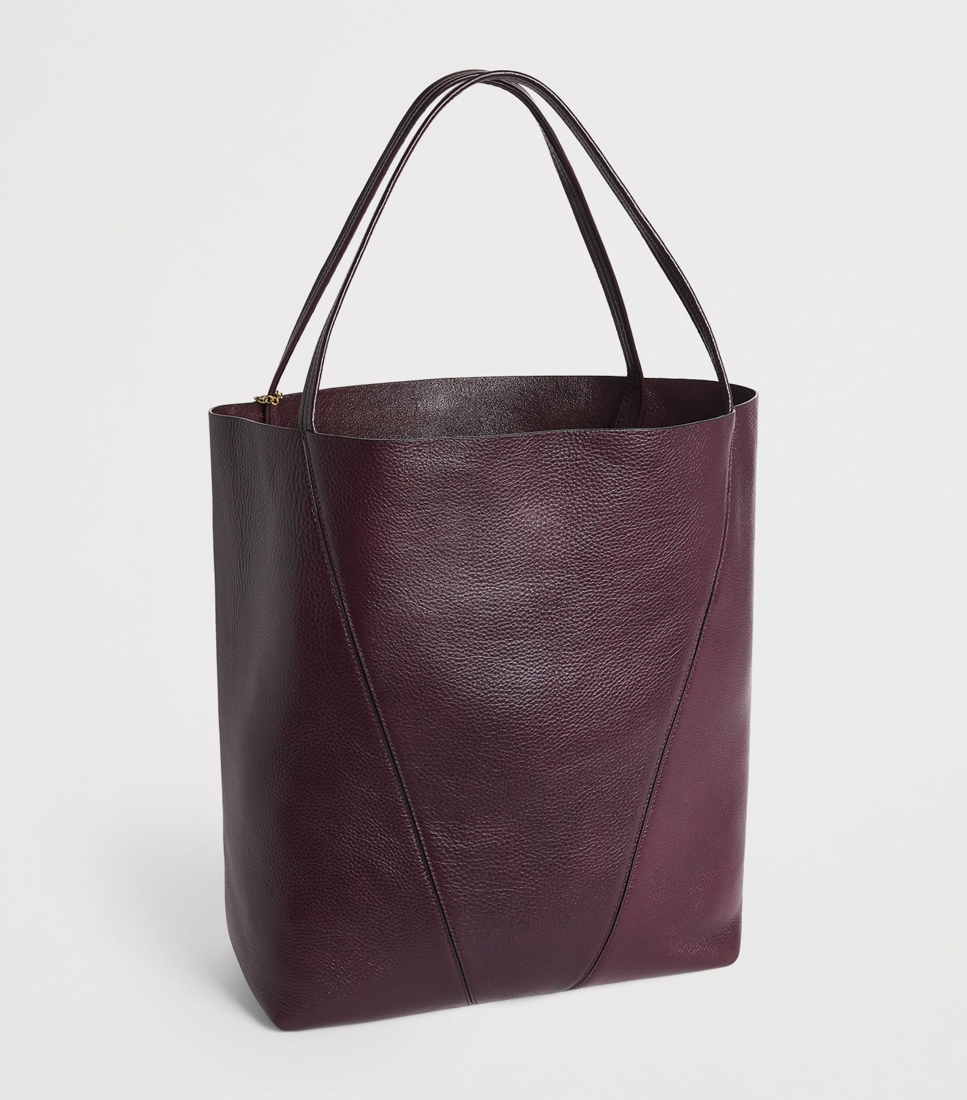Large Leather Spin Tote Bag