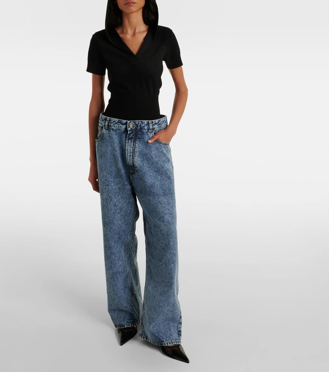 Alaïa - Cropped knit top