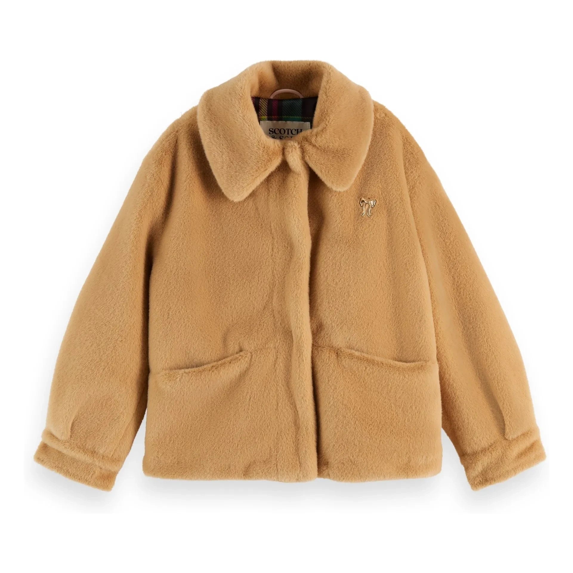 Scotch & Soda - Fur-look Jacket | Camel