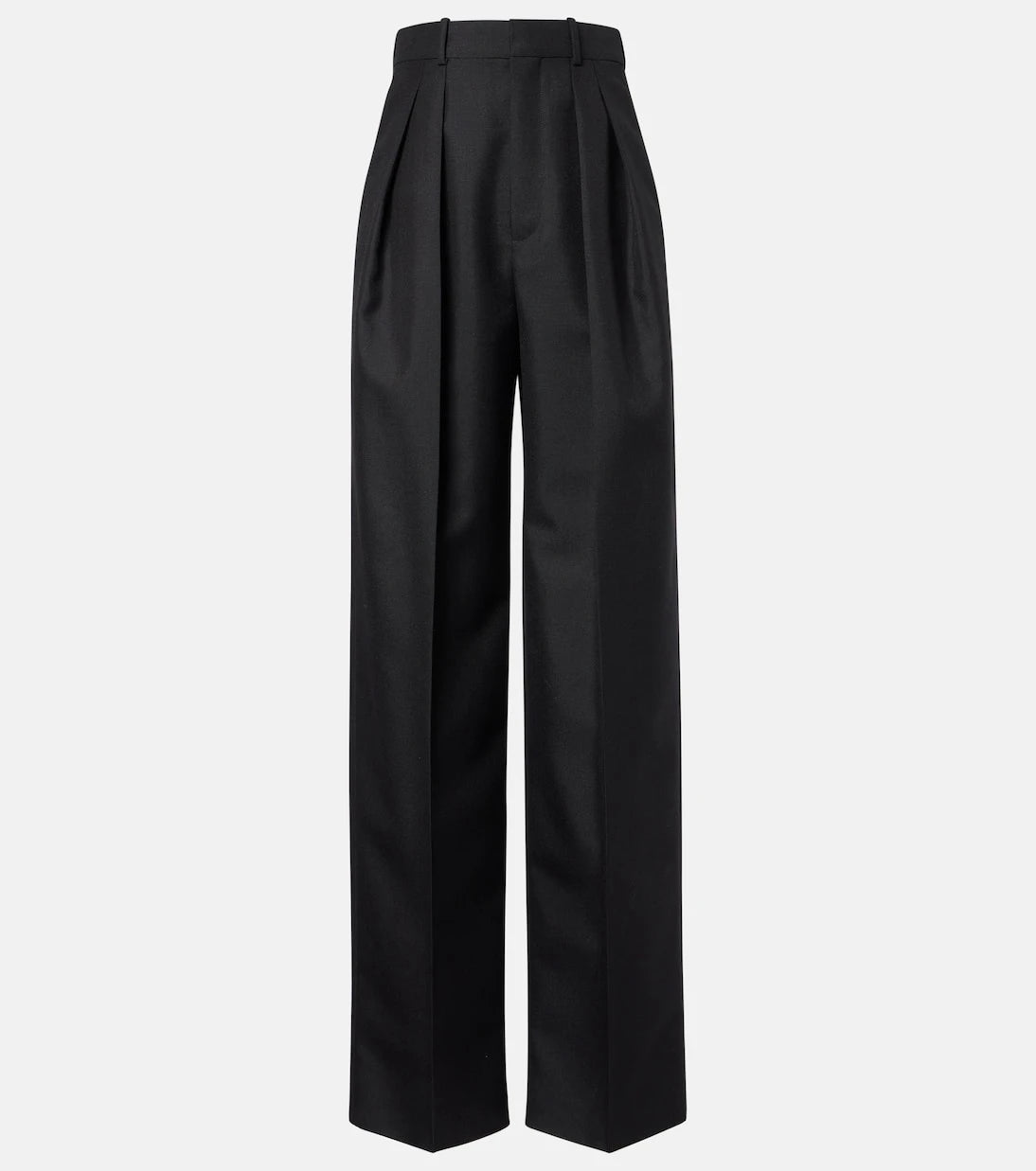 Saint Laurent - Wool and mohair wide-leg pants