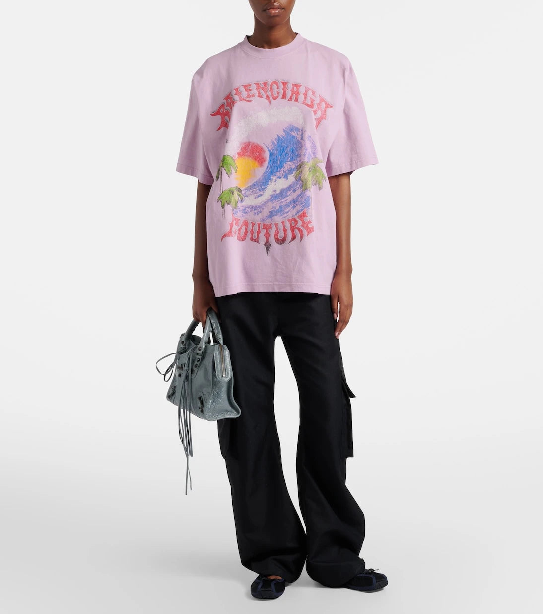 Balenciaga - Printed cotton jersey T-shirt