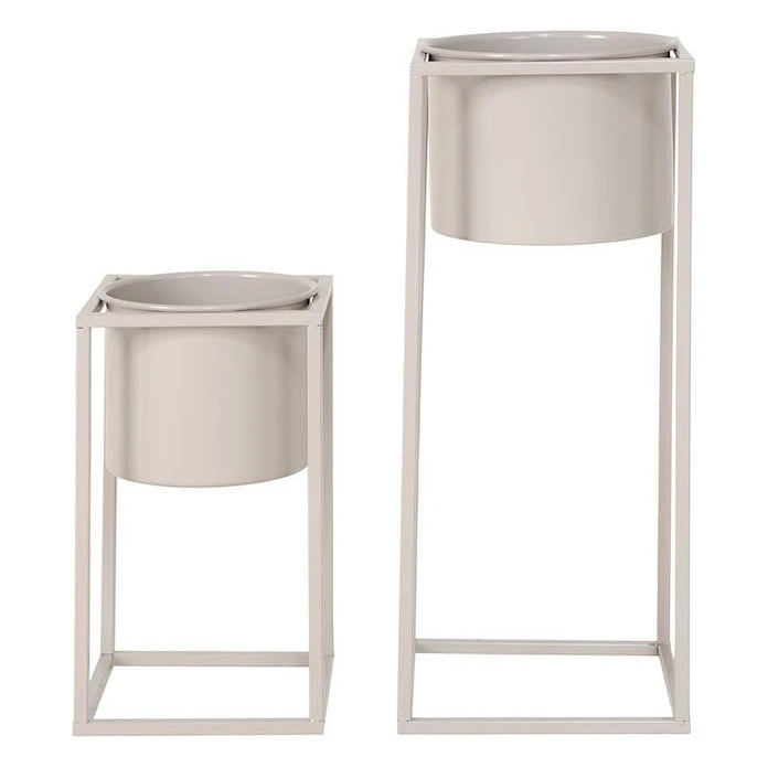 House Nordic Marla 17 x 31 / 19,5 x 50,5 cm (2 Parça) Izgaralı Saksı Seti