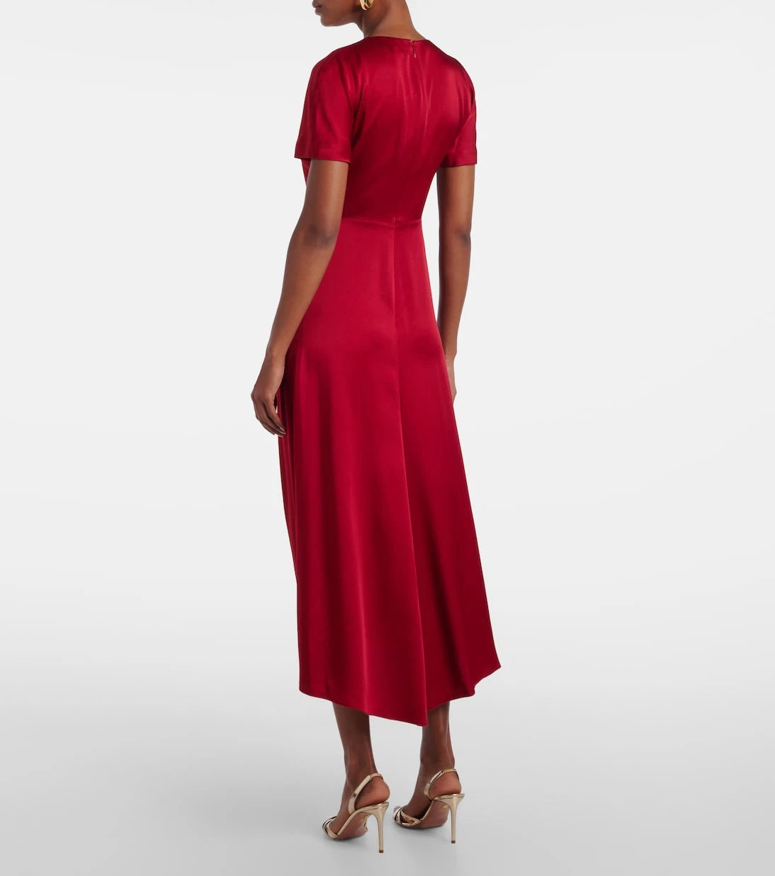 Victoria Beckham - Gathered satin midi dress