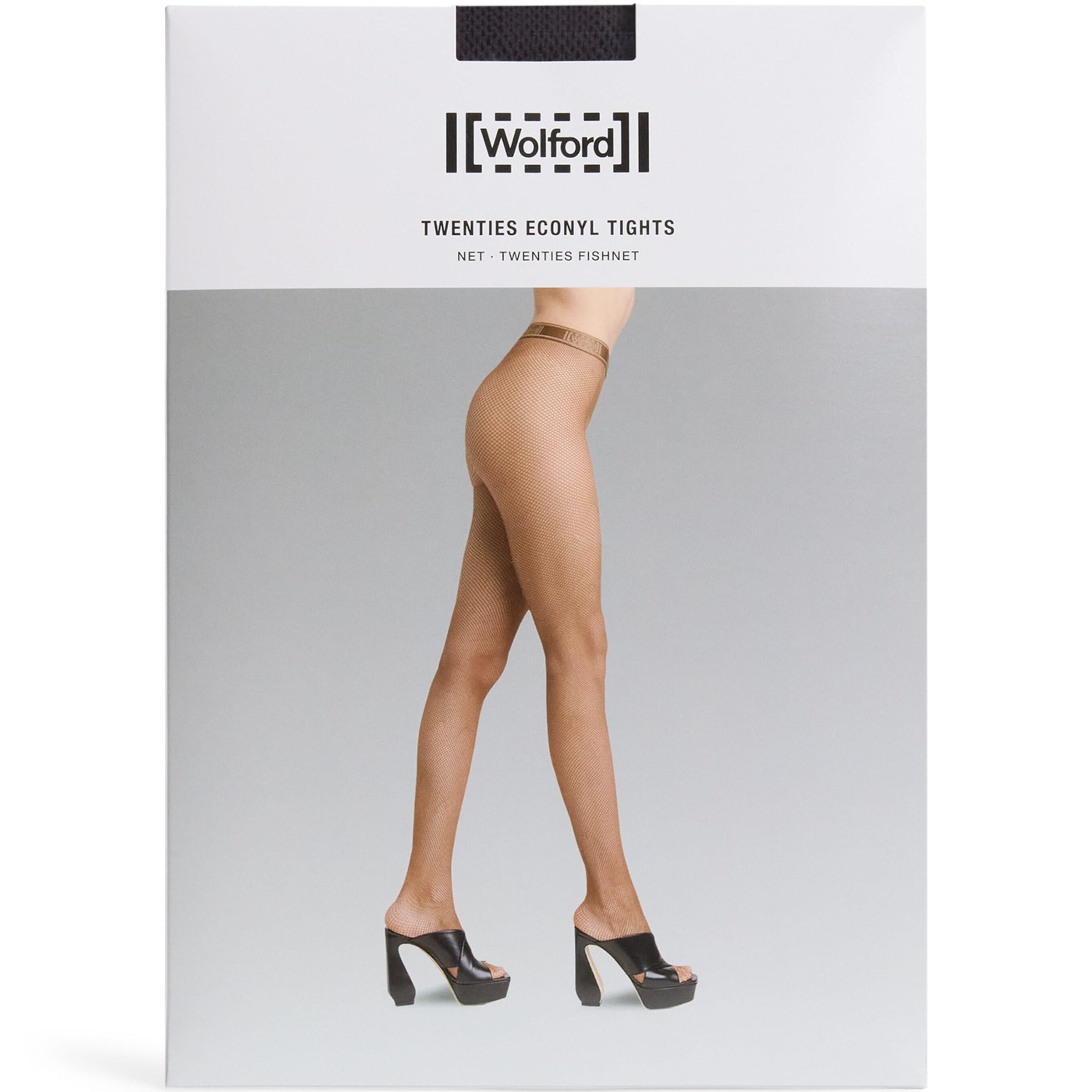 Wolford Brown Twenties Econyl Fishnet Tights