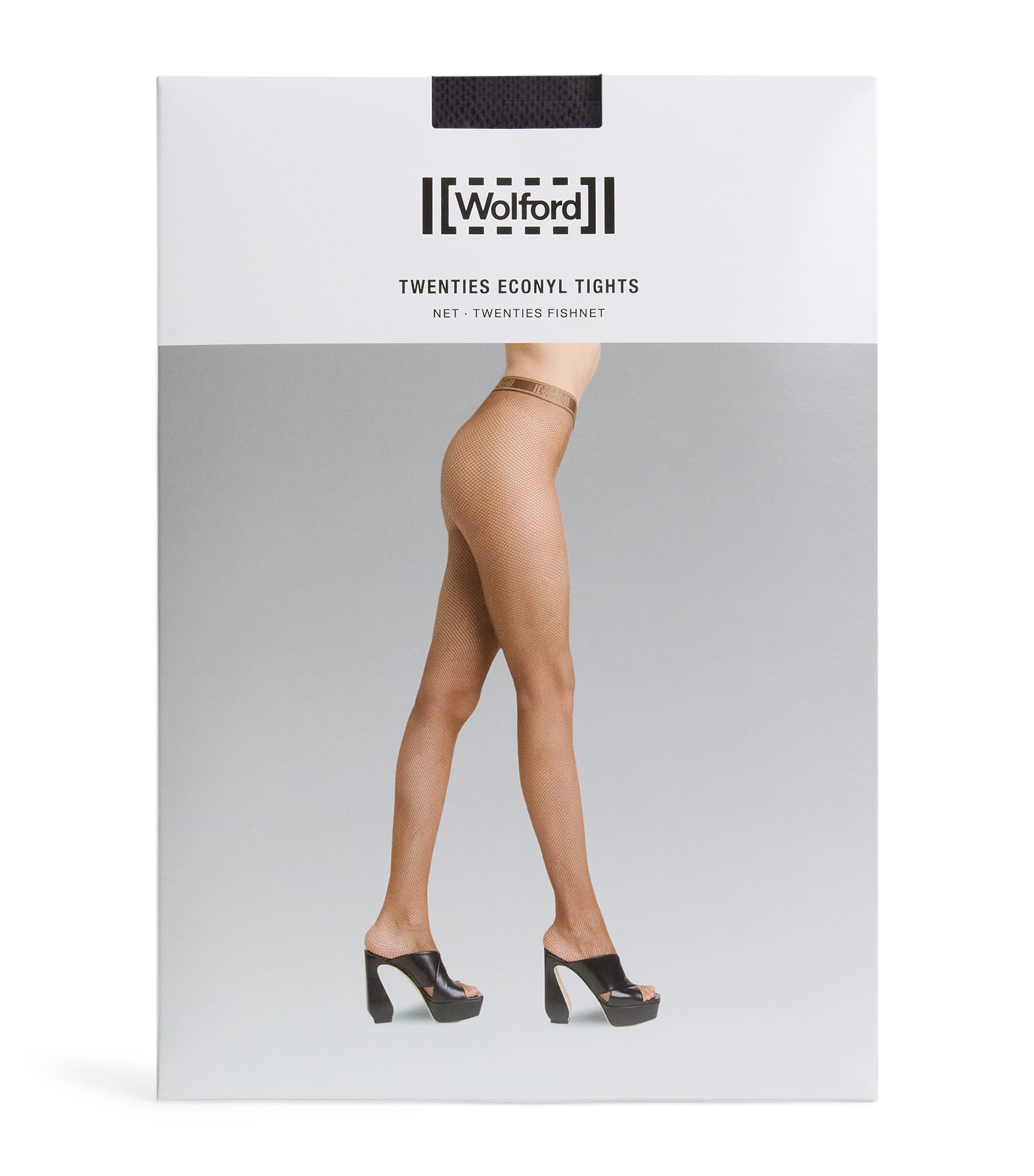 Wolford Brown Twenties Econyl Fishnet Tights