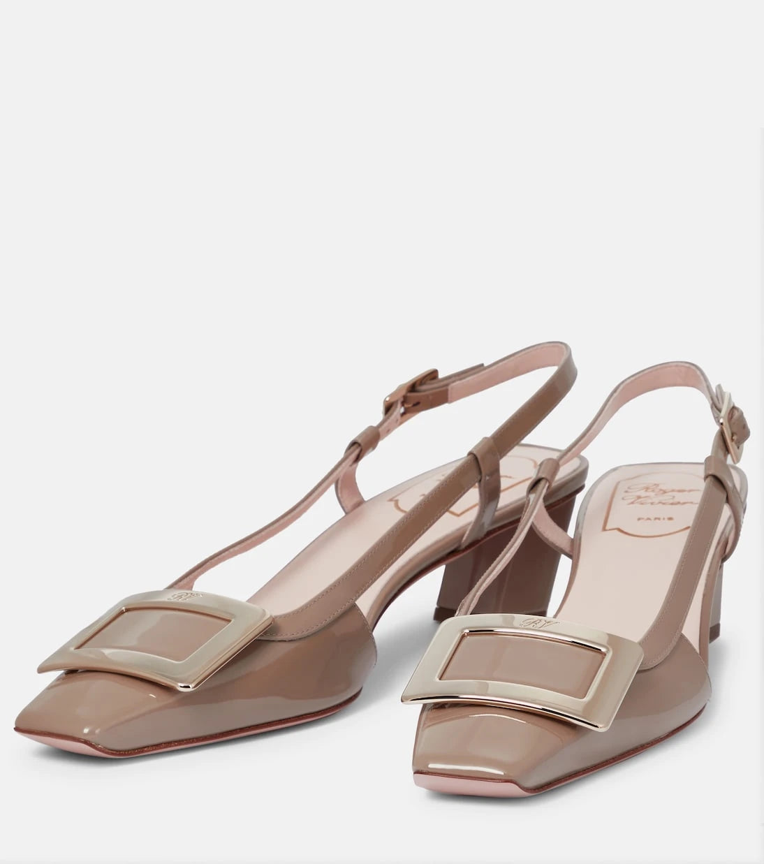 Roger Vivier - Belle Vivier leather slingback pumps