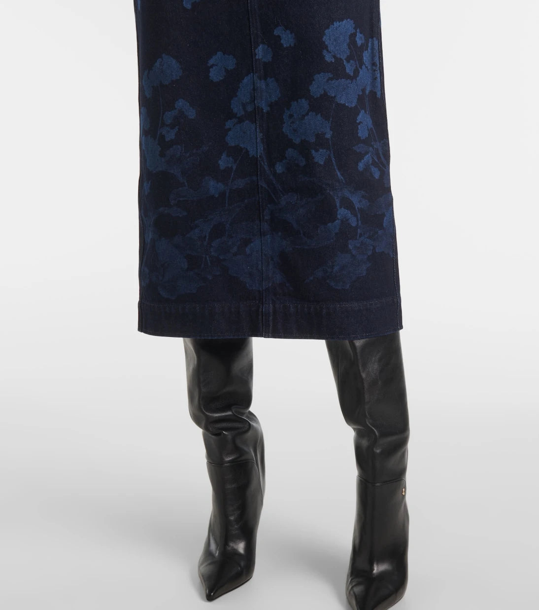 Erdem - Floral denim midi dress