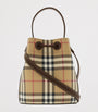 Beige Mini Check Bucket Bag