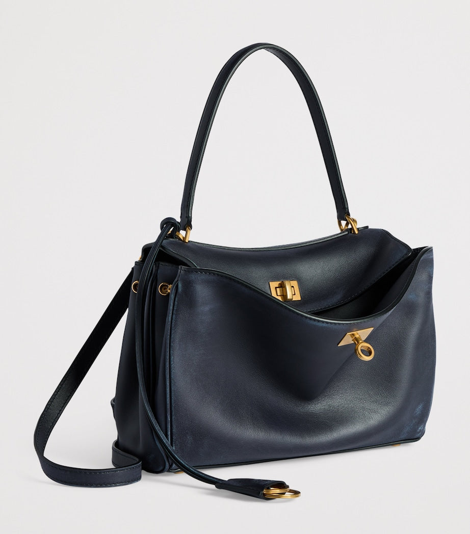 Blue Small Calfskin Rodeo Shoulder Bag