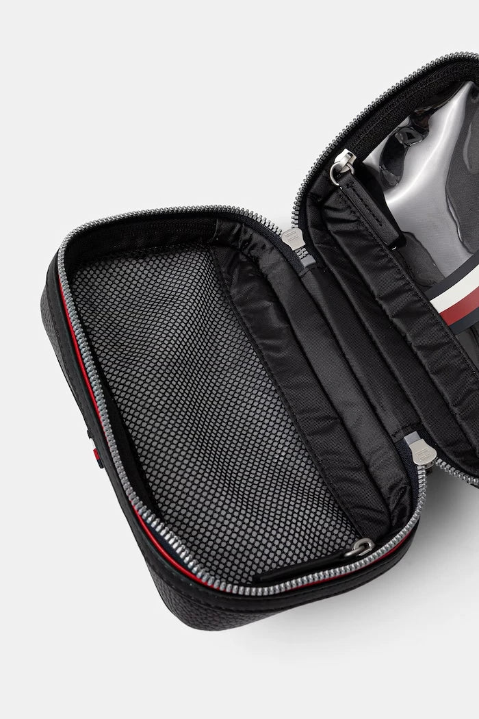 Tommy Hilfiger erkek suni deri kozmetik çantası