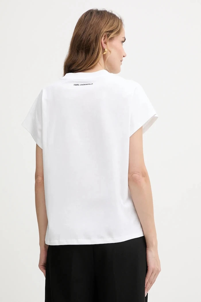 Karl Lagerfeld тениска дамска от памук IKON AQUARELLE