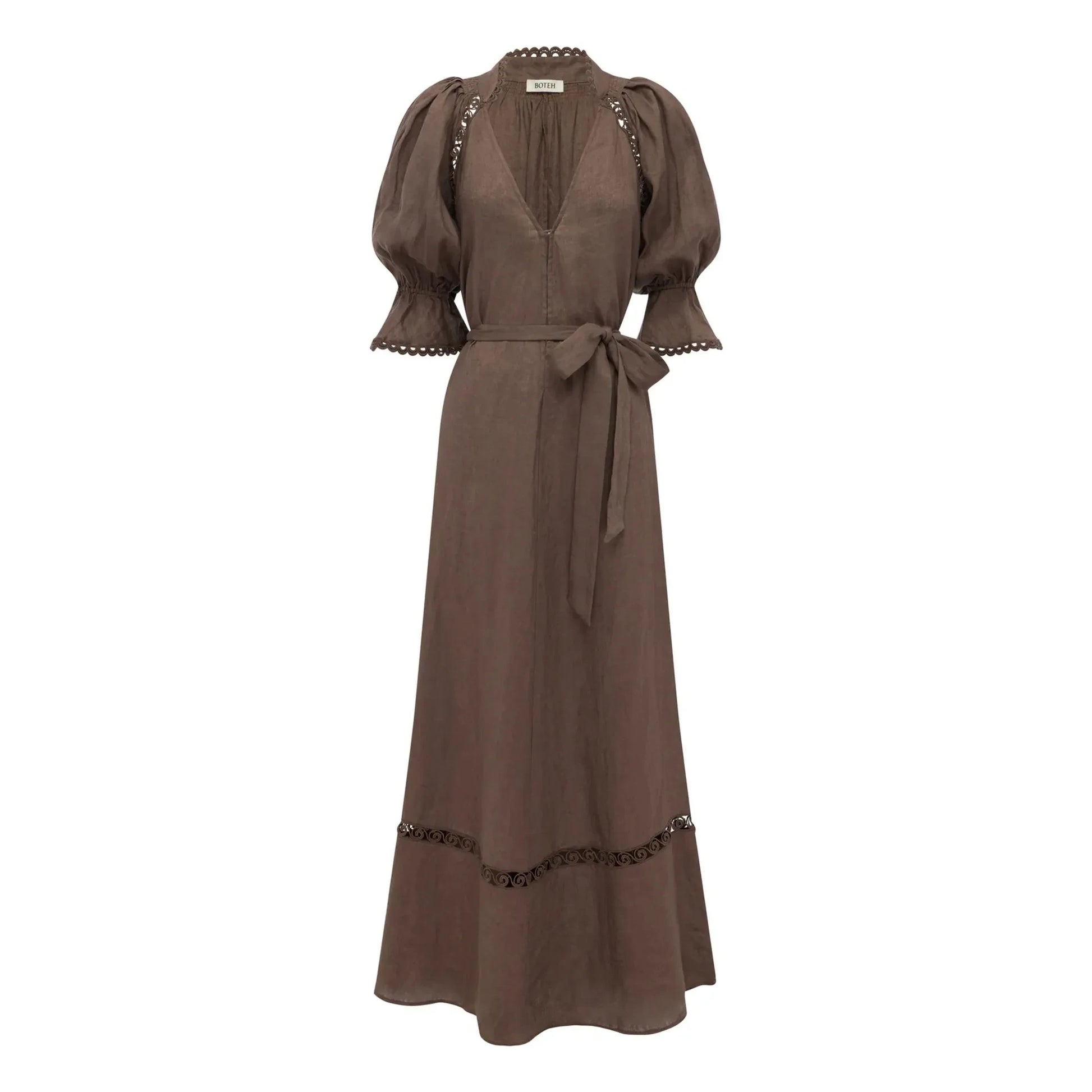 Boteh - Myra Linen Dress | Mocha