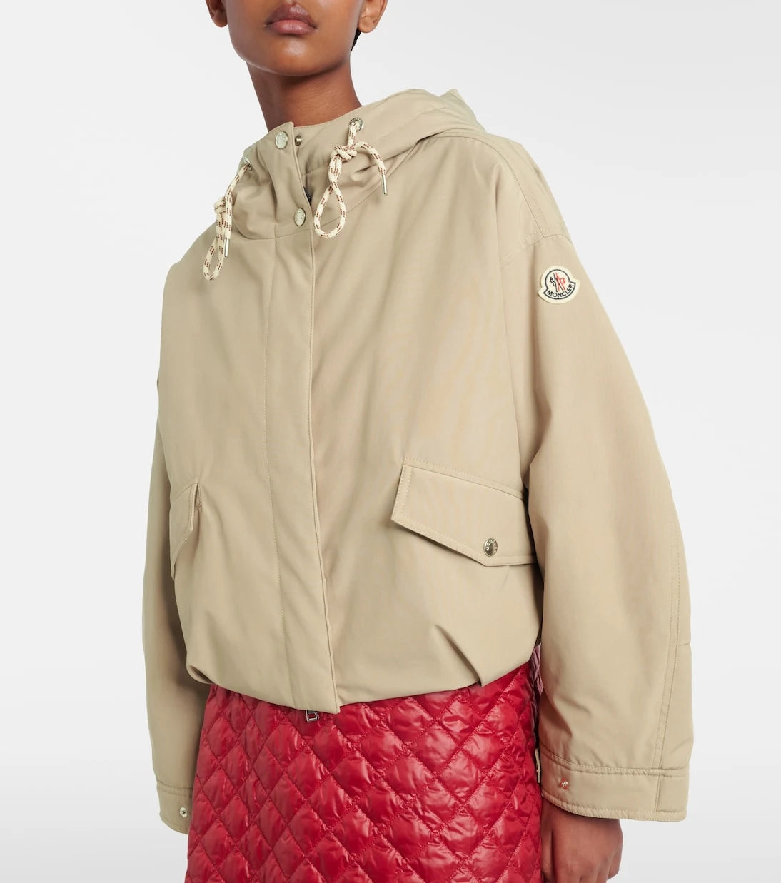 Moncler - Eucalyptus cropped down jacket