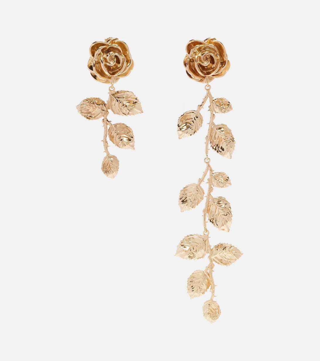Magda Butrym - Floral gold-plated drop earrings