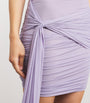 Maygel Coronel Purple Ruched Entredos Mini Dress