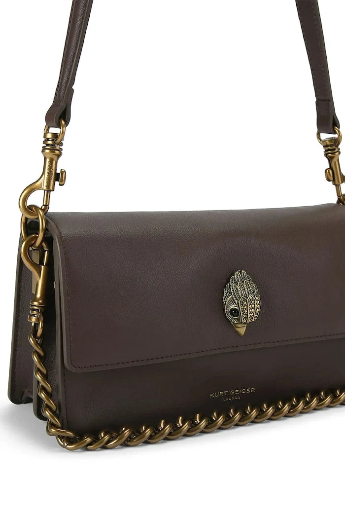 Kurt Geiger London Sloane Soft Shoulder Bag Kadın Deri Crossbody Çanta