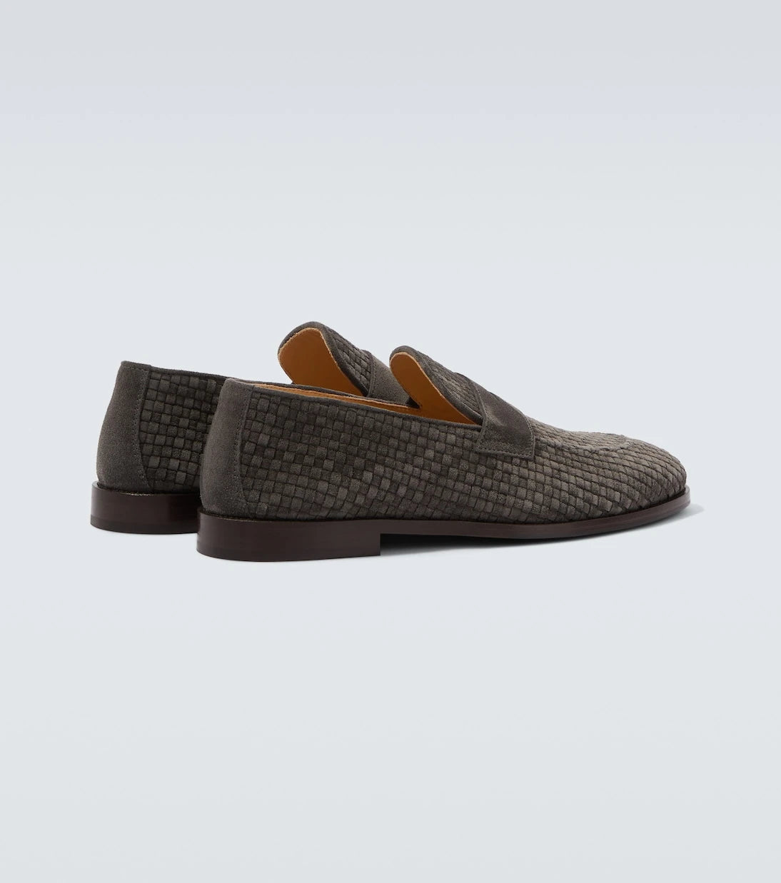 Brunello Cucinelli - Woven suede penny loafers