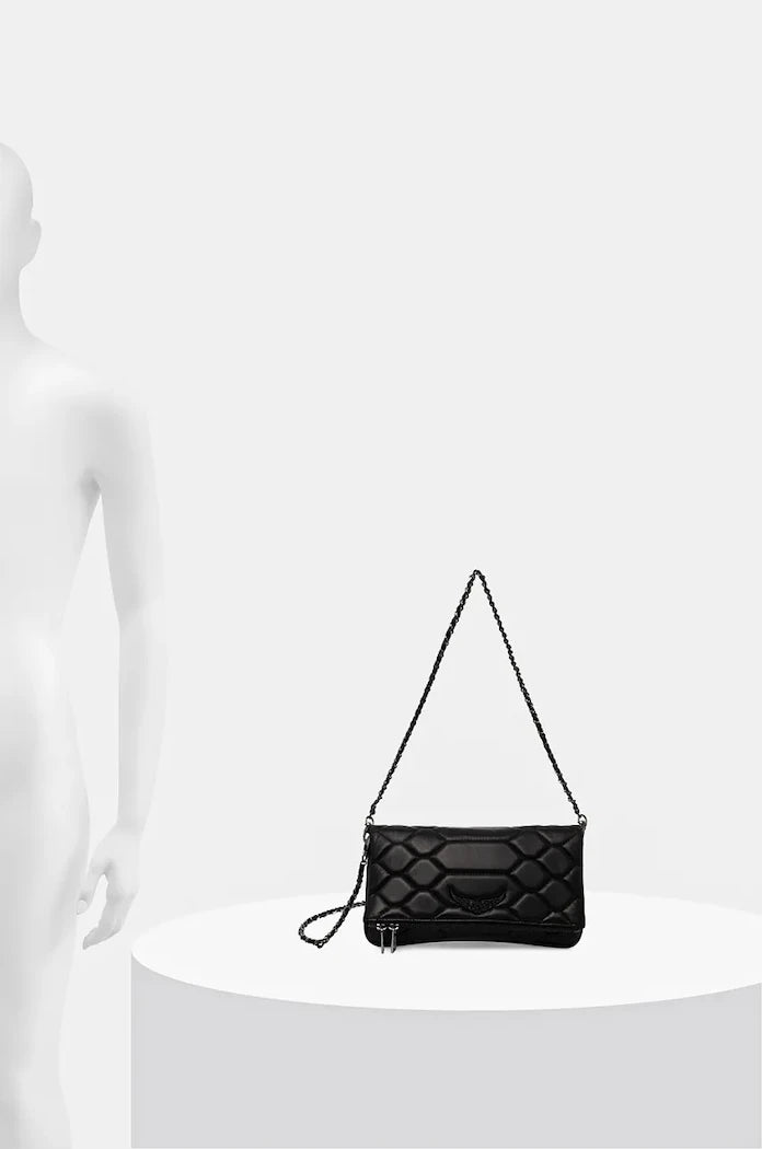 Кожена чанта ZADIG&VOLTAIRE ROCK XL MAT SCALE