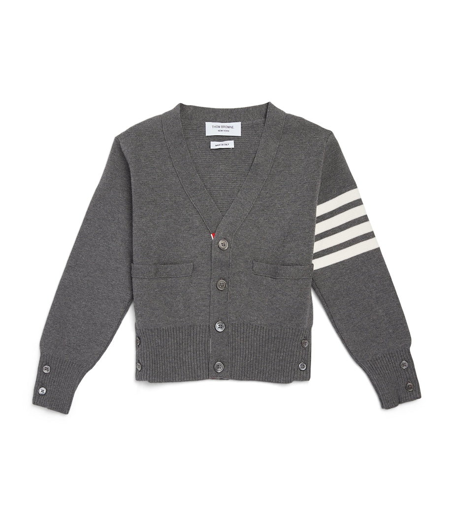 Thom Browne Kids Milano-Stitch 4-Bar Cardigan (2-12 Years)
