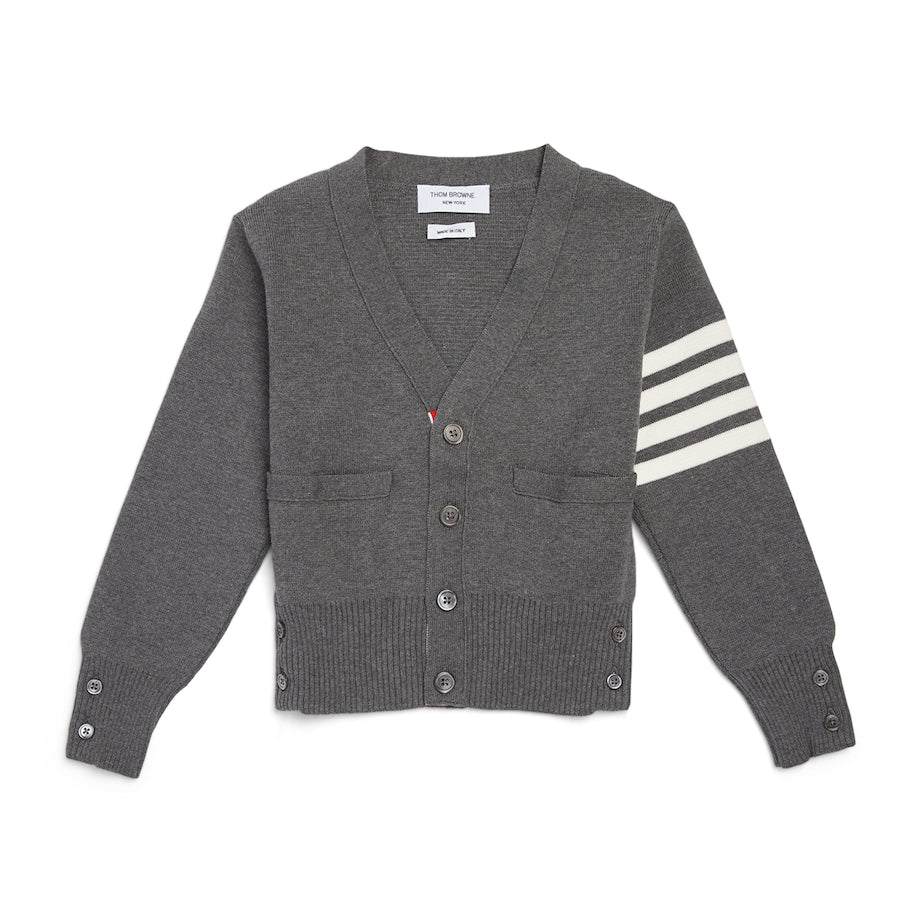 Thom Browne Kids Milano-Stitch 4-Bar Cardigan (2-12 Years)
