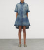 McQueen Blue Denim Mini Shirt Dress