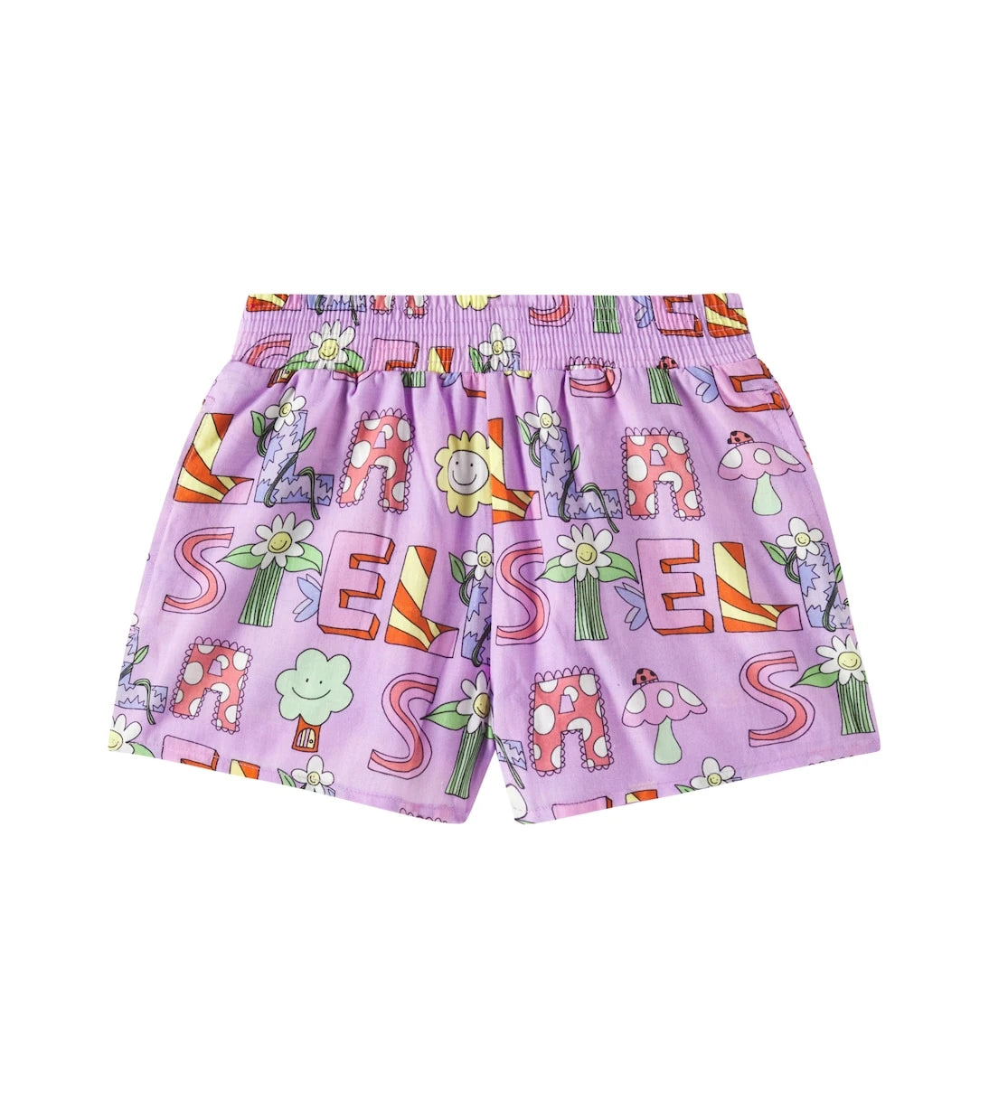 Stella McCartney Kids - شورت قطني بشعار العلامة