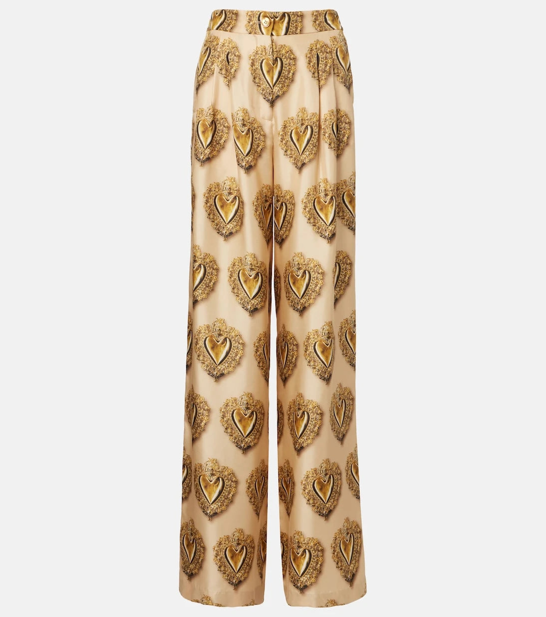 Dolce&Gabbana - Printed high-rise silk palazzo pants