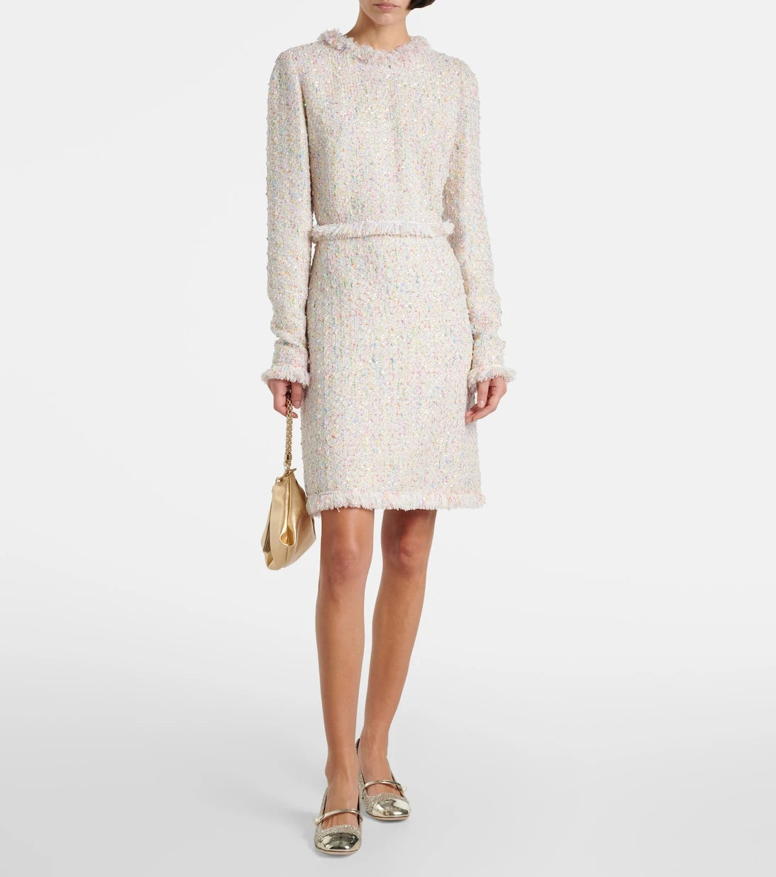 Jimmy Choo - Elisa 45 glitter and leather pumps