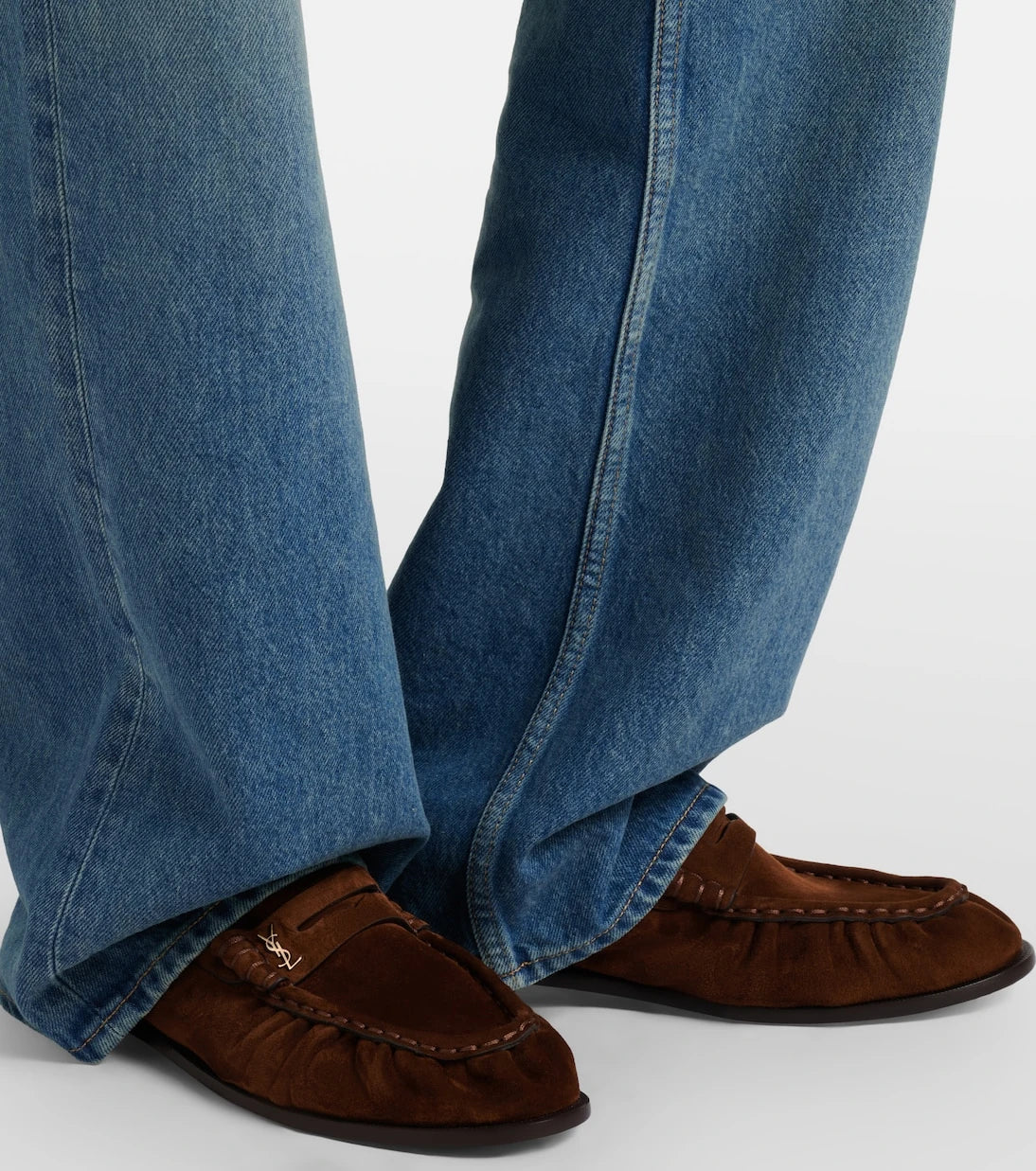 Saint Laurent - Le Loafer suede penny loafers