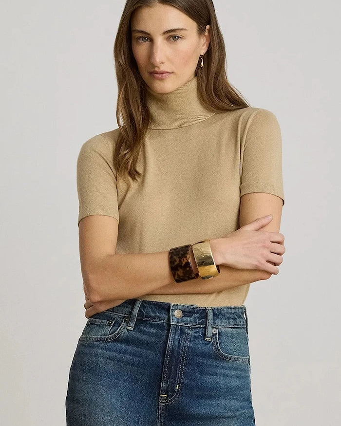 Lauren Ralph Lauren kadın polo, ipek eklemeli