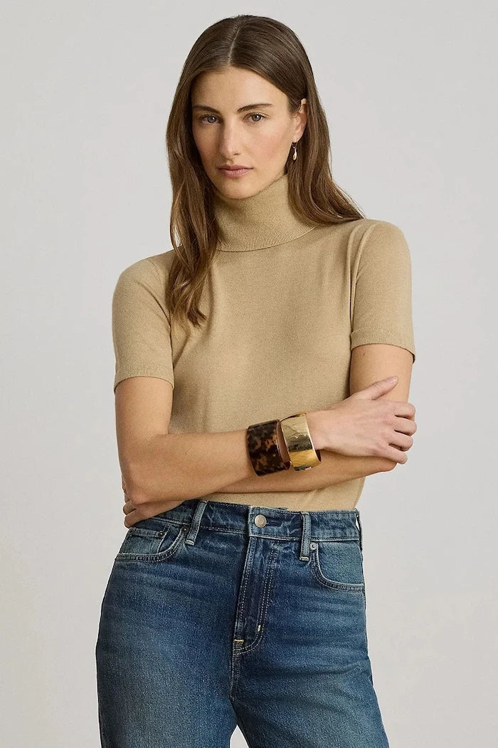 Lauren Ralph Lauren kadın polo, ipek eklemeli