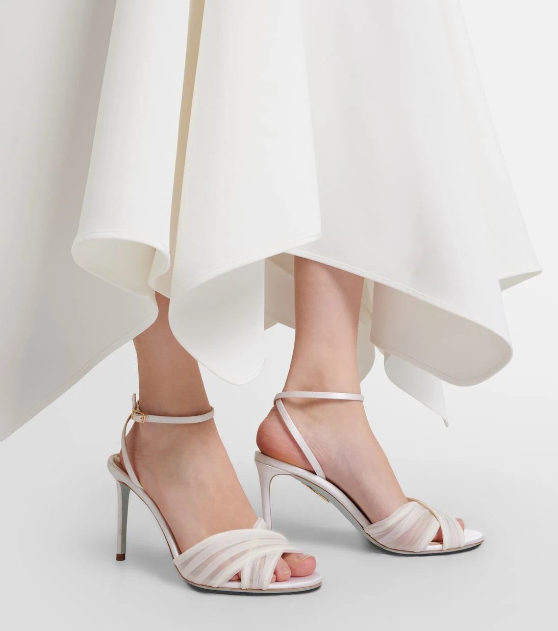 Aquazzura - Voile satin and chiffon sandals