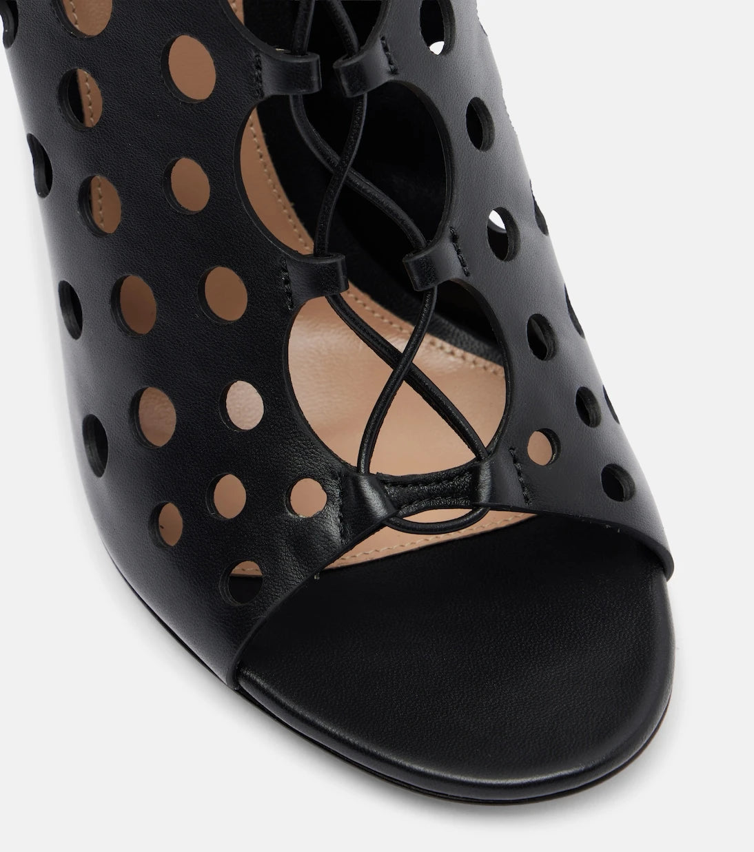 Gianvito Rossi - 95 perforated leather pumps